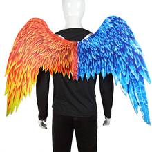 Fantasia de fada de pássaro, asas de anjo com faixa elástica, asas de arco-íris para crianças mulheres homens, materias para festa de dia das bruxas 2024 - compre barato
