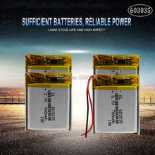 Batería recargable de polímero de litio para coche, 700mAh, 3,7 V, 603035, para mp3, mp4, mp5, tacógrafo, DVR, Bluetooth, auriculares, GPS, 4 Uds. 2024 - compra barato