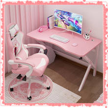 Mesa de jogos rosa para computador, mesa de escritório para meninas, 2021 x x 2024 - compre barato