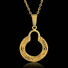 Винтажное ожерелье для женщин и мужчин, модное Золотистое Ожерелье с круглой подвеской, колье, ювелирные изделия в стиле бохо 2024 - купить недорого