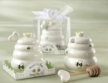 Meant to Bee Ceramic Honey Pot 10pcs/Lot wedding bridal shower favor gifts favor de la boda 2024 - buy cheap