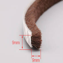 5m-10m 9mm x 9mm door window weather wind seal brush self adhesive weather strip 2024 - buy cheap