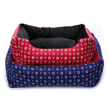 Cama para perros de tamaño S-XL, cálido y acogedor, perrera 3DPP suave, cestas de algodón, tapete de invierno de otoño para mascotas, casa para dormir para cachorros 2024 - compra barato