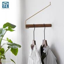 Hanger Solid Wood Wall Brass Hook Hook Coat Rack Clothing Wall Robe Hook Scarf Storage Home Decoration Wall Hanging Clothes 2024 - buy cheap