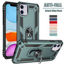 Armor Bumper Shockproof Cover Coque Funda For iPhone 11 12 Pro XS Max Mini X R 7 8 Plus Military Finger Ring Kickstand Back Case 2024 - buy cheap