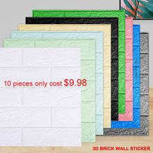 10pcs 3D Wallpaper Brick Wall Stickers Decor Foam Wall Covering Wall Sticker For Living Room DIY Background 2024 - buy cheap