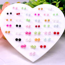 36 Pairs Mix Style Anti Allergy Girls earrings Fashion Simulated Pearl Beaded Stud Earrings for Women Trendy Jewelry Gift 2024 - buy cheap