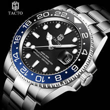 Gmt Men's Watch 2021 Top Selling Luxury Brand TACTO Sports Watches Fashion Japan Quartz Wristwatch Blue Bezel Waterproof 40mm 2024 - buy cheap