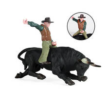 NEW Children's Toy Solid Static Plastic Simulation Bullfighting Model Detachable Ornaments Figure Gift Male Rider 2024 - buy cheap