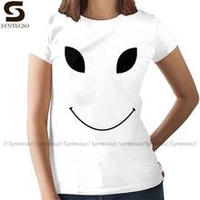 Camiseta de alienígena, camiseta de manga curta plus size para mulheres, casual, kawaii, gola redonda, camiseta feminina branca 2024 - compre barato