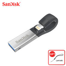 SanDisk100 % флеш-накопитель 32 Гб USB флеш-накопитель 64 Гб USB 3,0 OTG Молниеносная карта памяти мини-флешки для iphone ipad и ПК 128 ГБ 2024 - купить недорого