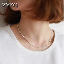 ZYZQ-Collar corto elegante de moda, accesorios de cadena chapados en plata brillante, regalo bonito de Año Nuevo para novia, superventas 2024 - compra barato
