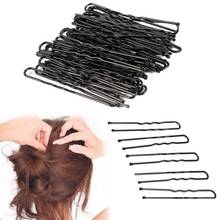 50 pçs/set preto u forma hairpins encaracolado ondulado barrette hairpin estilo do cabelo ferramenta 2024 - compre barato