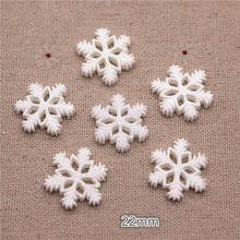 20pcs 22mm Kawaii Resin Glitter Snowflake Flatback Cabochon DIY Craft Scrapbooking 2024 - buy cheap