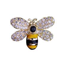 PIN pequeño de abeja con botón para mujer, Broche de insectos esmaltado de Metal de alta calidad, accesorios para abrigo 2024 - compra barato
