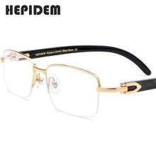 HEPIDEM Buffalo Horn Glasses Frame Men Square High Quality Women Prescription Eyeglasses Luxury Optical Frames Eyewear 8101027 2024 - buy cheap