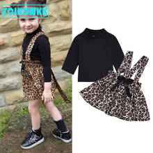 Conjunto de roupas de primavera para meninas de 6 meses a 6 anos, 2020, conjuntos com saia de leopardo e manga comprida, roupas casuais para crianças 2024 - compre barato