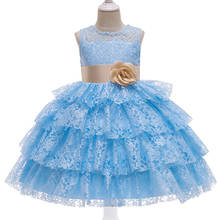 Sleeveless lace princess tutu cake dress sweet girl dress flower girl dress fancy party dress wedding party dress dress for kids 2024 - buy cheap