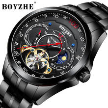 BOYZHE Mens Watch Top Brand Luxury Fashion Business Watch Men's Mechanical Watch Full Steel Waterproof Clock Reloj Hombre WL026 2024 - buy cheap