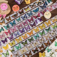 Adesivo de papel washi vintage, natureza, animal, borboleta, pacote diy, diário, decoração, adesivo, álbum, scrapbooking 2024 - compre barato