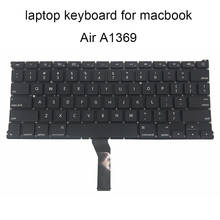 Teclado retroiluminado para MacBook Air A1369, A1466, MC966, MB233, MD231, MC233, MD760, versión estadounidense en inglés, negro, sin retroiluminación 2024 - compra barato