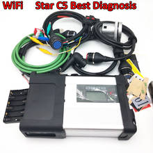Высокое Качество MB STAR C5 OBD диагностический инструмент MB SD подключения компактный 5 функций как MB star c4 Поддержка wifi с программным обеспечением HDD SSD 2024 - купить недорого