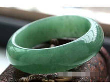 free shipping ~$wholesale_jewelry_wig$ Certified Natural Beautiful Green Jadeite Bangle Bracelet Handmade 58-59mm 2024 - buy cheap