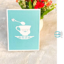 Coffee Teacup Spoon Dies Cutting Stencil Template for DIY Embossing Paper Photo Album Greeting Gift Cards Cut Die New Arrival 2024 - buy cheap