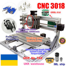 UKR DIY mini CNC router machine CNC 3018 GRBL control working area 300x180x45mm 3 Axis Pcb Milling machine CNC Wood Router 2024 - buy cheap