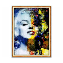 Marilyn Monroe DIY 11CT Embroidery Cross Stitch Kits Needlework Craft Set Cotton Thread Printed Canvas Home Decoration Hot Sell 2024 - buy cheap