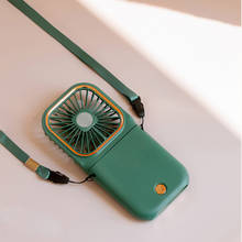 Мини шеи Ручной Карманный вентилятор с вытяжным шнуром мобильный телефон держателя карты USB Перезаряжаемые стол Портативный вентилятор для отдыха на открытом воздухе вентиляторы 2024 - купить недорого