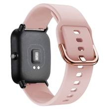 Ремешок силиконовый для Amazfit Bip S, браслет для Xiaomi Huami Amazfit GTS/Pace/Stratos 2S 3/GTR 42 47 мм, 20 мм 22 мм 2024 - купить недорого