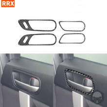 Black Carbon Fiber Stickers Inner Door Handle Frame Decoration Trim Interior Car Accessorie For Mazda 3 Axela 2010-2013 2024 - buy cheap