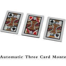 Automatic Three Card Monte (Poker Size,8.8x6.4cm),Magic Trick,Stage,mentalism,Close up,illusions,Party trick,comedy,accessories 2024 - buy cheap