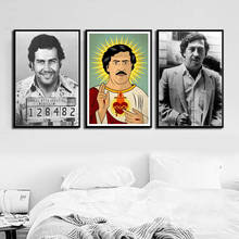 Pablo Escobar Hot Famous Art Painting Vintage Canvas Poster Wall Home Decor 2024 - buy cheap