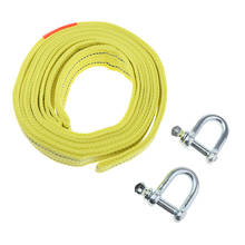 13.12FT Heavy Duty Tow Strap with Hooks 5Tons Capacity Rope 540G 2024 - buy cheap