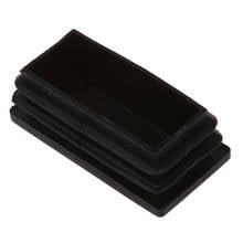 HOT-Plastic Rectangle Tube Inserts End Blanking Cap 25x50mm 10 Pcs Black 2024 - buy cheap