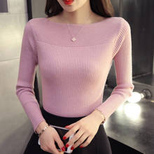 2020 Casual Long Sleeve Autumn Knitted Sweater Women Pullover Sweaters Korean Style Winter Slim White Pull Knitwear 2024 - buy cheap