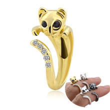 Fashion Hippie Funny Cat Anel Feminino Ring Brass Knuckles Adjustable Rings for Women Best Friend Cat Lover Gift Anillos 2024 - buy cheap