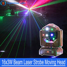 Disco Club LED DJ Light 16x3W Beam Laser Strobe 3in1 Led Ball Beam Laser Moving Head Disco Ball DJ Light 2024 - buy cheap