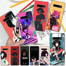 Японский чехол для телефона Girl Vinne Art для Samsung Galaxy S10 S20 FE S9 S8 S7 Note 10 9 8 Plus Lite Edge J4 J6 + мягкий 2024 - купить недорого
