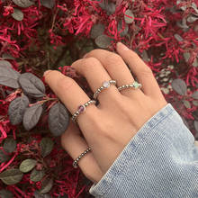 Женские винтажные кольца Momiji, золотой бисер серебряного цвета, кольца ручной работы из натурального камня для свадебной вечеринки, тянущиеся оптовые продажи 2024 - купить недорого