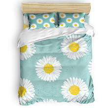 White Daisy Flower Duvet Cover Set with Pillowcase Bedroom Supplies Bed Comforters King Size Bedding Set 2024 - buy cheap