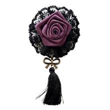 Yiyaofa artesanal dia das bruxas rosa pino & broches preto antigo broche fivela acessórios femininos corsage presente para ela YBR-41 2024 - compre barato