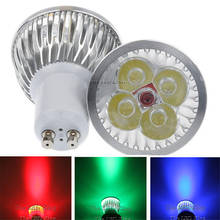Lâmpada led gu10, spotlight led dimerizável de 3w 9w 12w 15w 110v 220v, vermelha, verde e azul, 1- 10 peças 2024 - compre barato