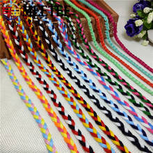 Meetee 10M 8mm Manual Weaving Color Rope Polyester 3 Strands Braided Cords DIY Hat Decoration Rope Headwear Accessories AP300 2024 - buy cheap