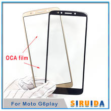 10pcs Front Outer Glass with OCA Glue Film For Motorola Moto G6 Play G6play XT1922 XT1924 LCD Touch Screen panel Replacement 2024 - buy cheap