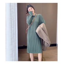 Lamtrip Unique Twisted Peter Pan Collar Retro French Chic Knitting Sexy  Long Sleeve Basic Dress Mori Girl 2020 Winter 2024 - buy cheap