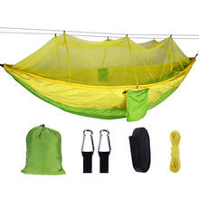 Outdoor Camping Hammocks with Mosquito Net 1-2 Person Portable Travel Camping Fabric Hanging Swing Hammocks Bed Garden Furniture 2024 - buy cheap