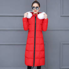 winter new Hooded warm Coats fashion Large size cotton jacket female Solid color Long Parker womens 2024 - buy cheap